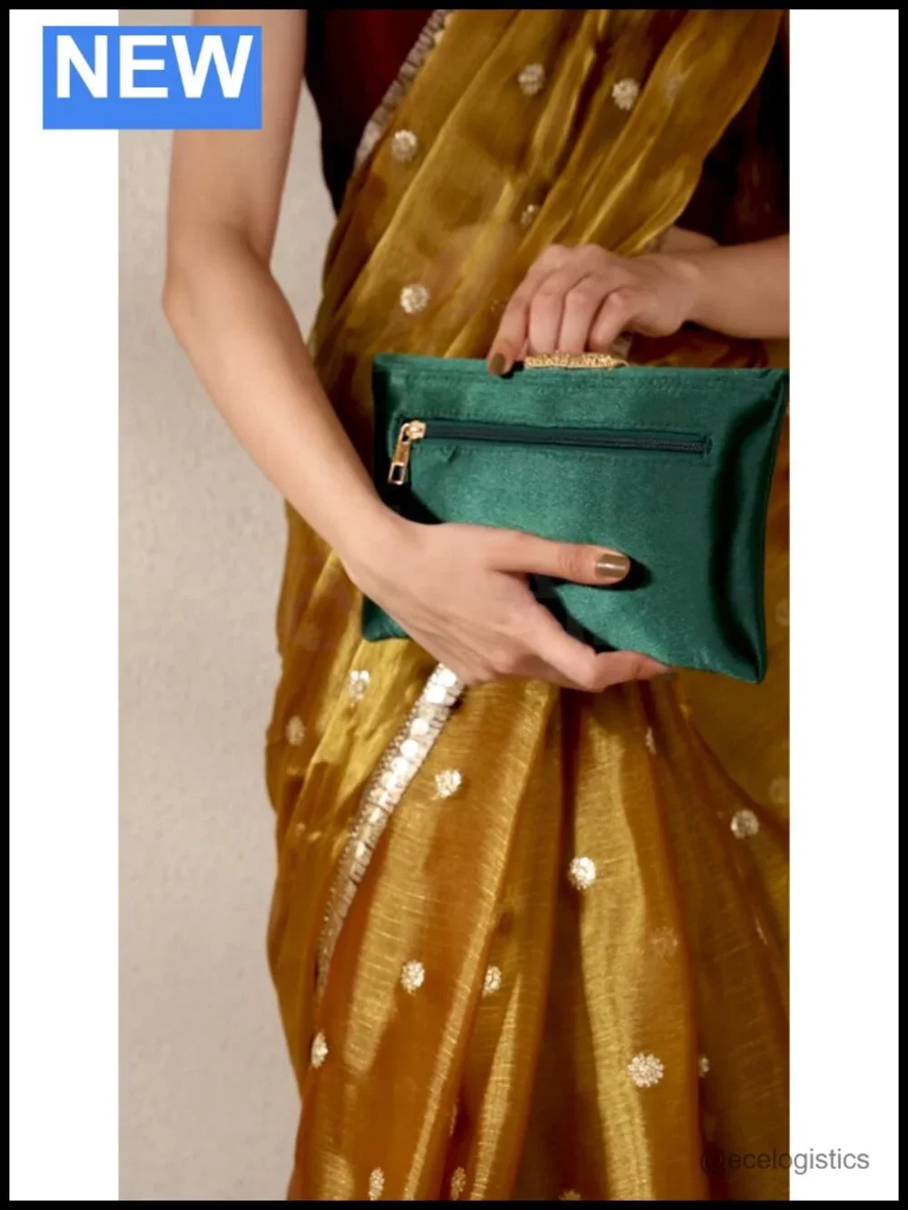 Elegant Evening Clutch Purse with Detachable Strap, Polyester Drawstring Sling